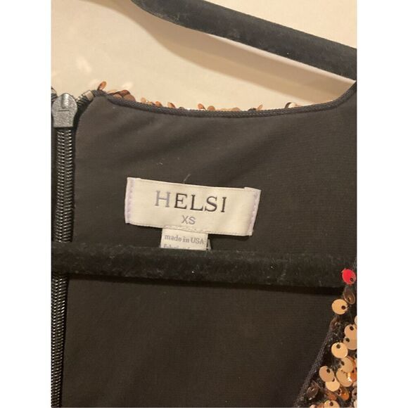 Helsi Women's Rose Gold Maya Sequin Bodycon Mini Dress Size XS - Picture 4 of 9